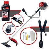 Cortador De Grama À Gasolina Cg430-p Tb 43cc 2hp De Potência 9.000rpm Roçadeira Profissional Com Lâmina 2 Pontas E Carretel De Nylon + Óleo Toya