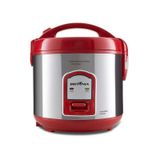 Panela Eletrica Arroz 400w Britania Faz 6 Xicaras Visor Glass Vermelha