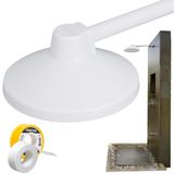 Chuveiro Ducha Fria 17cm Branco + Veda Rosca 12mm X 5m