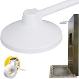 Chuveiro Ducha Fria 22cm Branco + Veda Rosca 12mm X 5m