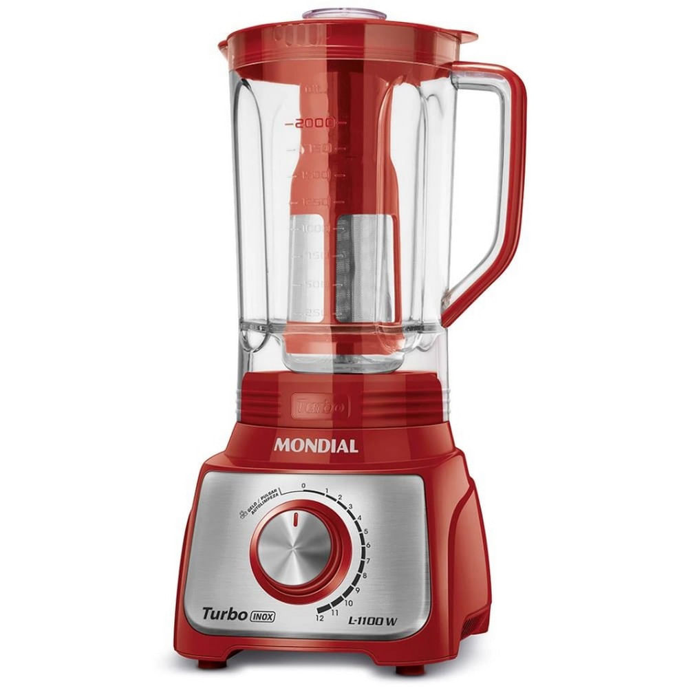 Liquidificador Mondial Turbo L-1100 12 Velocidades 1100w Liquidificador Mondial Turbo L-1100 12 Velocidades 1100w