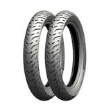 Jogo 2 Pneus De Moto Michelin 80/100-18 47s + 100/80-18 59s Pilot Street 2 Tl