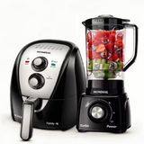 Fritadeira Elétrica Sem Óleo Air Fryer Mondial Afn40bi 4l + Liquidificador Mondial Turbo Power L-99 Fb 500w Com 3 Velocidades