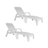 Espreguiçadeiras Dobráveis de Piscina (2 Unidades)