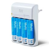 Carregador De Pilhas Multilaser Aa/aaa + 4 Pilhas Aa 2500mah - Cb054