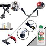 Máquina De Cortar Grama À Gasolina Anmax Cg520p-tb 52cc 2,2hp 10.000rpm Roçadeira Profissional Com Carretel De Nylon + Lâmina 2 Pontas + Óleo St