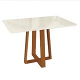 Mesa De Jantar Elma Para 4 Lugares 120x80cm Kappesberg Carvalho E Off White