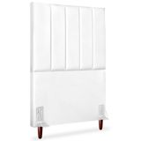 Cabeceira Solteiro 90cm Arlla Corano Branco Rm Branco