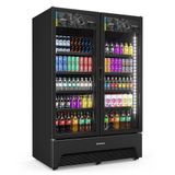 Refrigerador Expositor Vertical Bebidas Duas Portas Vidro 1164l/1257 Vbm3ah All Black Bivolt