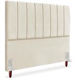 Cabeceira Queen 160cm Arlla Suede Bege Rm Bege