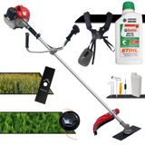 Cortador De Grama Anmax Cg520-p Tb À Gasolina 2,2hp 52cc 10.000rpm Motor 2t Roçadeira Lateral Com Lâmina 2 Pontas E Carretel De Nylon + Óleo Stih