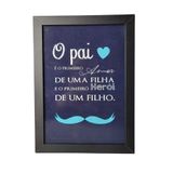 Quadro Decorativo Pai Em Mdf Para Quarto/sala (33x24,5) Preto - Quadro 6