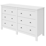 Cômoda Maggiore 6 Gavetas Com Estilo Retrô Móveis Lopas Branco