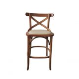 Banqueta Bruna X Miolo Estofada Gourmet Bancada Bistrô Castanho Mogno