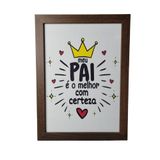 Quadro Decorativo Pai Em Mdf Para Quarto/sala (33x24,5) Marrom - Quadro 4