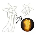 Pisca Pisca Led Estrela Cadente Branco Quente Natal 127v