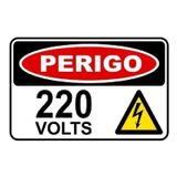 Placa Sinalização Perigo 220V 20X30Cm
