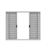 Veneziana 6 Folhas De Correr S/grade 1.00 X 1.00 Aluminio Branco Linha Modular - Hale