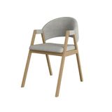 Cadeira Suellen Luxo Reforçada Para Mesa De Jantar Linho Cinza Claro