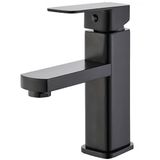 Torneira Monocomando Misturador 18cm Lorben Banheiro Quadrada Baixa Preto Fosco