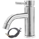 Torneira Misturador Monocomando Lorben Aço Inox Escovado Mesa Pia Bancada Bica Baixa Banheiro Lavatório Gt6144