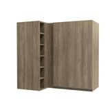 Armário Aéreo P/ Cozinha Canto Maxxi G768 C/ 1 Porta 98cm Nogal - Kappesberg