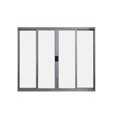 Janela 4 Folhas De Correr S/ Grade 1,00 X 1.00 Alumínio Brilhante Linha Modular - Hale