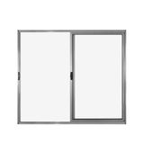 Janela 2 Folhas De Correr S/ Grade 1.00 X 1.00 Alumínio Brilhante Linha Modular - Hale
