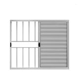 Veneziana 3 Folhas De Correr C/grade 1.00 X 1.00 Alumínio Branco Linha Modular - Hale