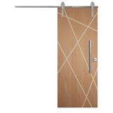 Porta De Correr Agatha Trilho Soft Pux. Tubolar Cromado 1.10 X 2.10 Lado Direito  Hale