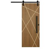 Porta De Correr Agatha Trilho Soft Pux. Barra Chata Preto 82 X 2.10 Lado Direito  Hale