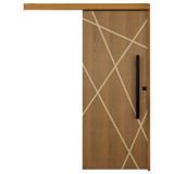 Porta De Correr Agatha Trilho Embutir Pux. Tubolar Preto 82 X 2.10 Lado Direito  Hale