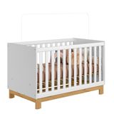 Berço Mini Cama 2 Em 1 Q Encanto Slim 4315 Qmovi Branco Acetinado