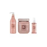 Kit Hobety Rose Gold Shampoo 750Ml Mascara 750Gr Serum 60Ml