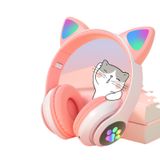 Fones De Ouvido Bluetooth Sem Fio Fones De Ouvido Cat Ear Com Luz Rgb