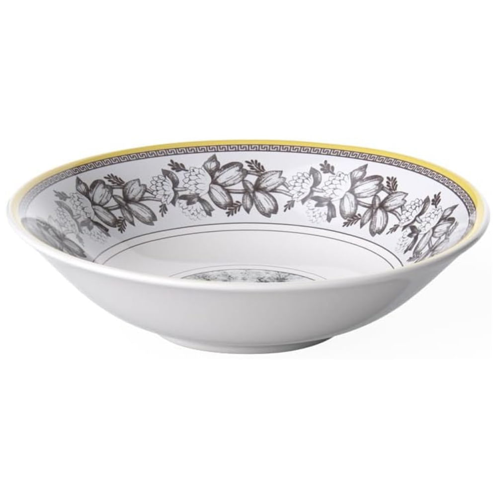 Bowl Elegante De 16 Cm, Material De Porcelana Premium E Formato Redondo, Villeroy Boch, Branco E Cinza