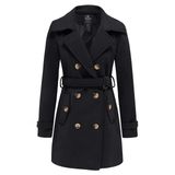 Casaco De Inverno Pea Coat, Preto, Feminino, Trespassado
