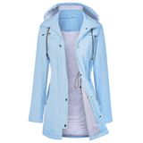 Casaco De Chuva Lomon Outdoor Impermeável Para Mulheres Azul Claro S