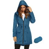 Casaco De Chuva Lomon Impermeável Embalável Para Mulheres Deep Blue Xl
