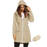 Casaco De Chuva Lomon Leve Impermeável Para Mulheres Khaki Xl