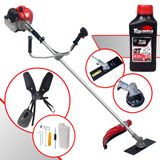 Roçadeira Cortador De Grama Anmax Cg520-p Tb À Gasolina 52cc 2,2hp De Potência 10.000rpm 2t Com Carretel De Nylon + Lâmina 2 Pontas + Óleo Toyam