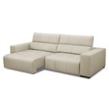 Sofá Retrátil Reclinável 3 Lugares 230cm Mare L08 Couro Off  - Mpozenato