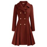 Casaco Feminino Grace Karin Swing, Peito Duplo, Ervilha, Vermelho Escuro, S