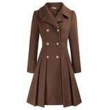 Casaco Feminino Grace Karin Swing Com Peito Duplo Pea Brown S