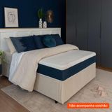 Base Para Cama Box Queen Guldi Com Guarda Objetos Bege