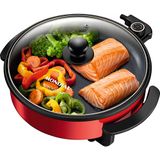 Grill Panela Eletrica Mondial Antiaderente 1200w Vermelha
