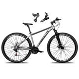 Bicicleta Aro 29 Absolute Nero 5 Alumínio 21v Câmbios Shimano Freio A Disco - Cinza Tam.19