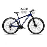Bicicleta Aro 29 Absolute Nero 5 Alumínio 21v Freio A Disco Hidráulico Garfo Suspensão - Azul Tam.17