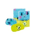 Kit Material Escolar Monstros S.a Disney Com Estojo Caderno Anotações Pelúcia Fluffly Volta As Aulas