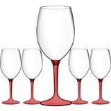 Jogo 5 Taças Acrílico Eventos Festa Boccati 560ml Boccati Vermelho